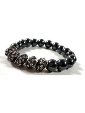 Black Beaded Bracelet